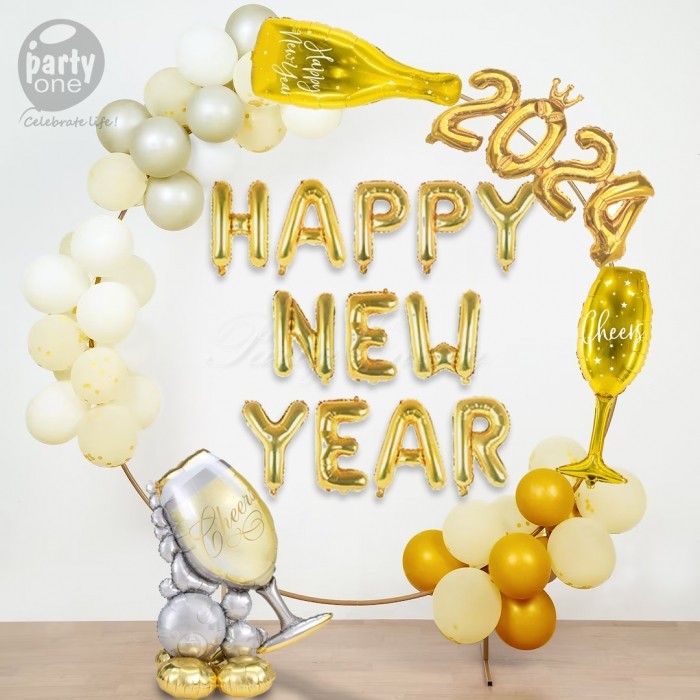 festival decorations Gold Theme New Year Party Decoration